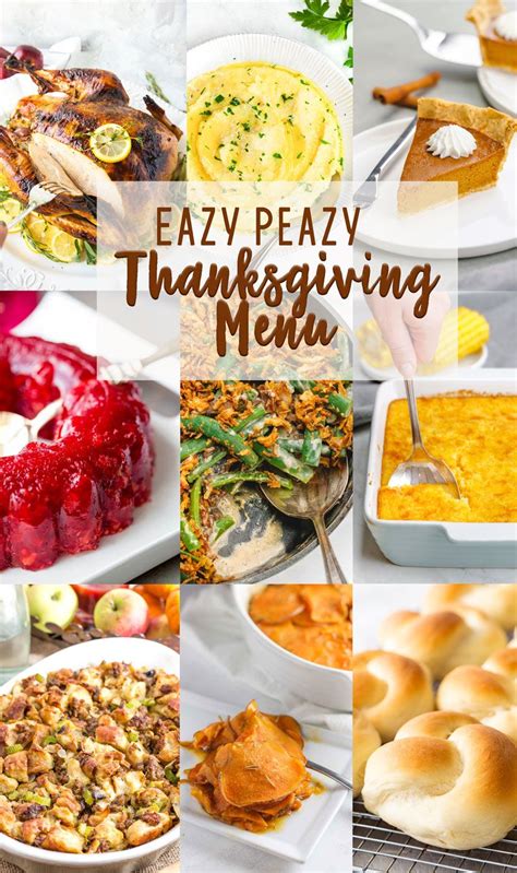 The Perfect Thanksgiving Menu Full Of Easy To Make Recipes With Great