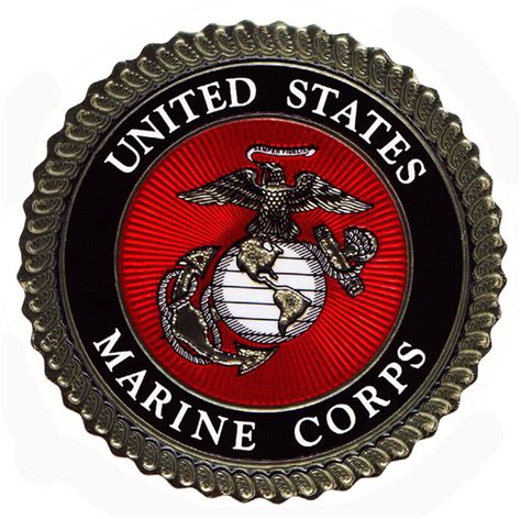 Us Marine Corps Insignia 14 Round Metal Sign Pin Ups For Vets Store