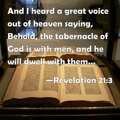 Revelation 213 And I Heard A Great Voice Out Of Heaven Saying Behold