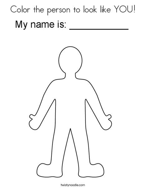 Choose images with good clarity and sharpness so they don't look. Color the person to look like YOU Coloring Page - Twisty ...