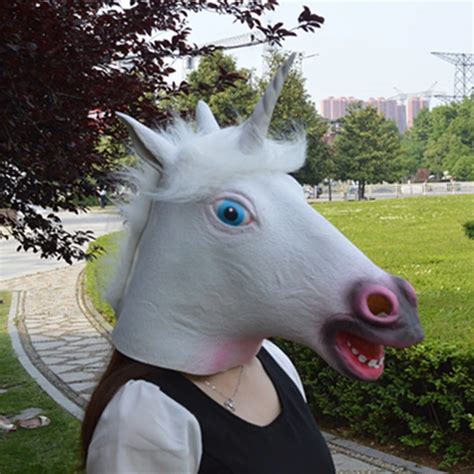 Novelty Style Halloween Magical Unicorn Masks Funny Horse Mask Deluxe