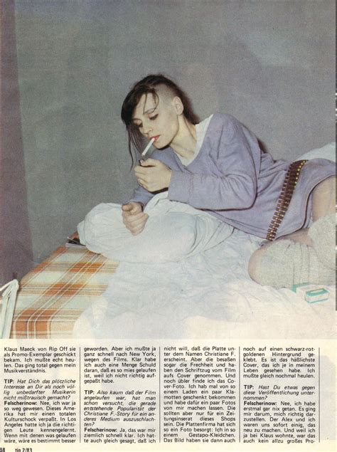 Christiane vera felscherinow is a german actress and musician who is best known for her contribution to the 1978 autobiographical book wir kinder vom bahnhof zoo. Pin on я вас знаю?