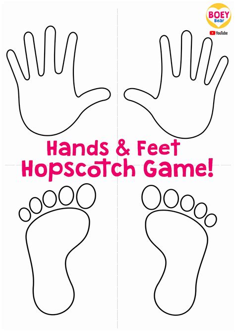 Hands And Feet Hopscotch Game In 2020 Hopscotch School Age Activities