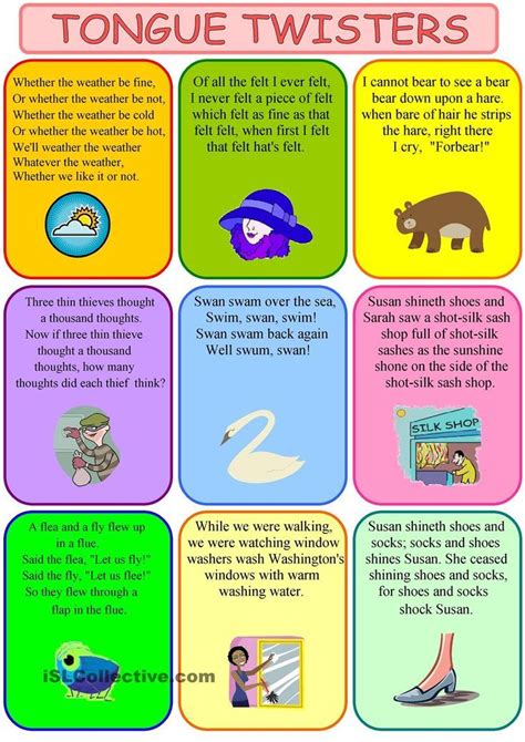 Tongue Twisters On Pinterest Alliteration Worksheets And Student