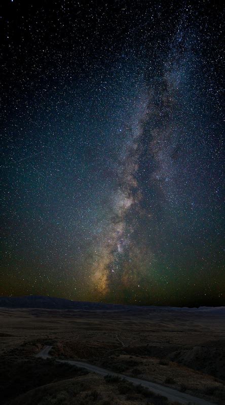 Milky Way At The End Of The Road Image Free Stock Photo Public