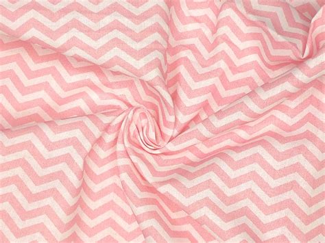 Craft Collection Cotton Print Chevron Candy Pink