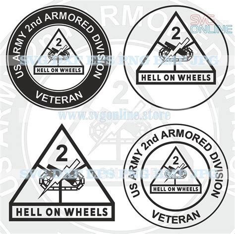 Nd Armored Division SVG Dxf Png Clipart Vector Cricut Cut Cutting Cnc Art Collectibles