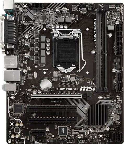 Msi H310m Pro Vhl Matx Motherboard Pc Base Intel® 1151 Form Factor