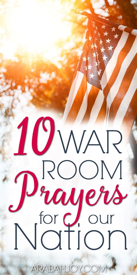 10 War Room Prayers For Our Nation Arabah War Room