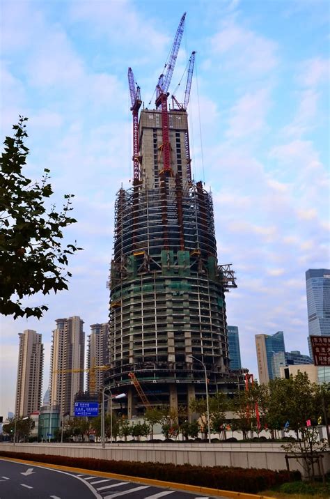 Shanghai Tower Under Construction In December 2011