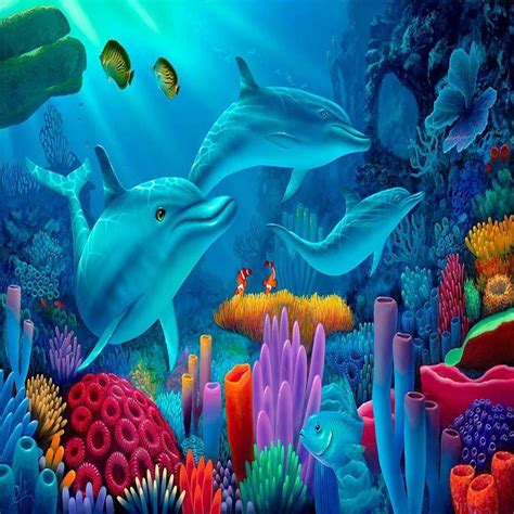 Colorful Coral Reef Ii Fish And Underwater Ocean Scene Needlepoint