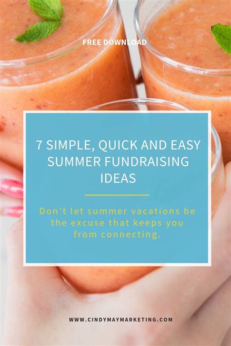 7 Simple Quick And Easy Summer Fundraising Ideas Easy Summer Summer