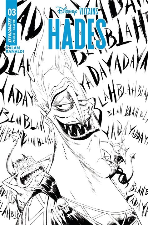 Disney Villains Hades 3 10 Copy Lee Line Art Cover Fresh Comics