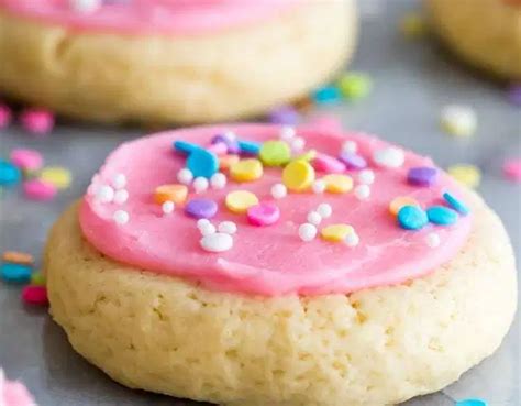 Pink Frosted Sugar Cookies