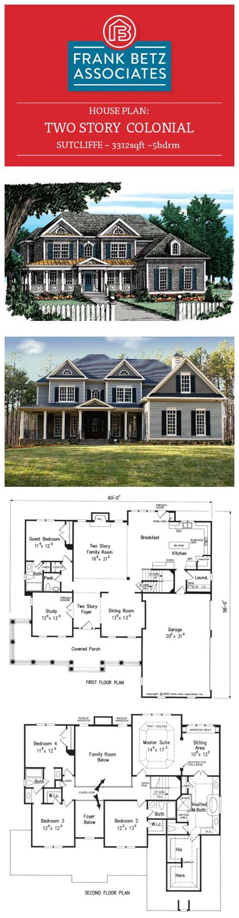 2 Story Colonial House Plans