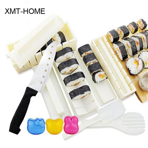 Xmt Home 1set Sushi Maker Mold Kit And Nori Seaweed Knife Sushi Roller