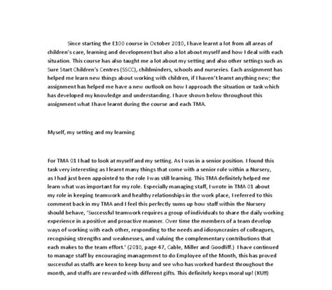 What process did you go through to produce . Self Reflection Essay | Template Business