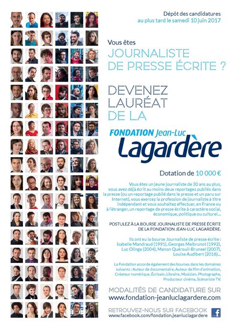 Bourse Journaliste De Presse écrite De La Fondation Jean Luc Lagardère