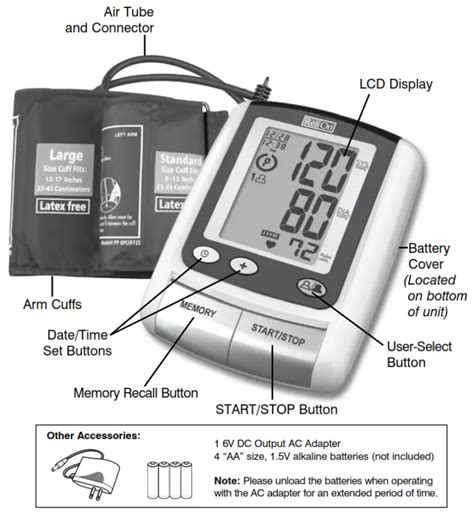 Relion Premium Arm Blood Pressure Monitor Manual Wmtbpa 845