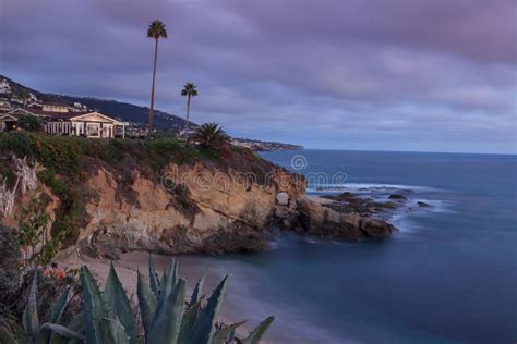 Beach Cove At Sunset In Laguna Beach Southern California Stock Photo