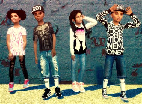 Ebonix Urban Kidz Collection Urban Kids Clothes Sims 4 Cc Kids