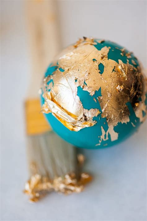 Diy Painted Gold Leaf Ornaments The Sweetest Occasion
