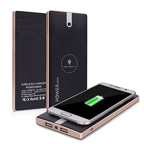 The wireless charger portable battery is qi certified meaning any qi compatible products can charge on it, including the samsung galaxy s8, samsung galaxy note8, apple iphone 8, and apple iphone x. Wireless Power Bank Cloele Cell Phone Portable Battery ...