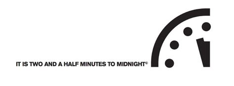 Doomsday Clock Two And A Half Minutes To Midnight Future Of Life