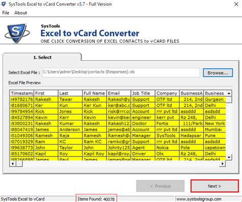 Excel To Vcard Converter To Convert From Xls Contacts To Vcf File