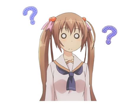 Confused Looking Anime Girls With Interrogation Marks Questioning