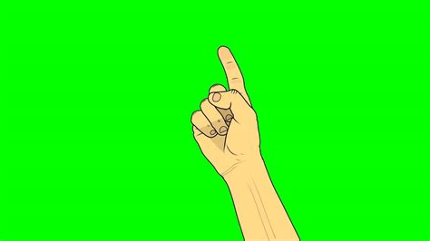 Animated Hand Raising Index Finger Green Screen Youtube