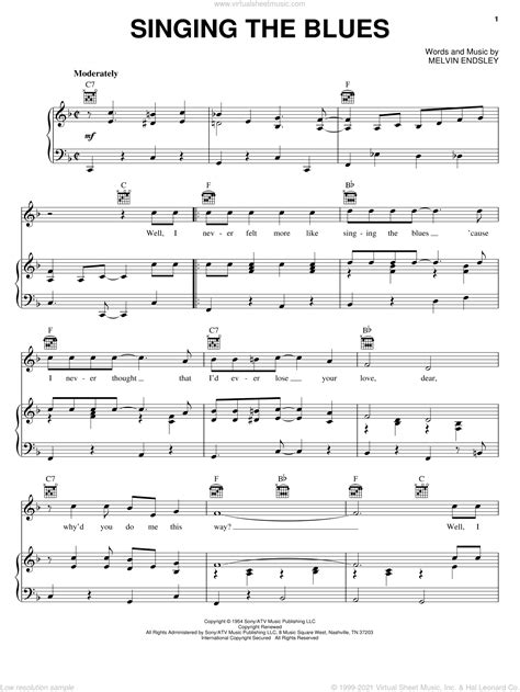 Mitchell Singing The Blues Sheet Music For Voice Piano Or Guitar