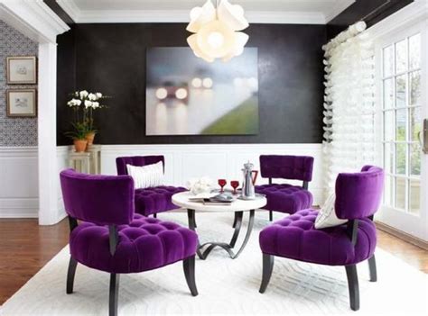 Modern Home Decorating Ideas Blending Purple Color Into