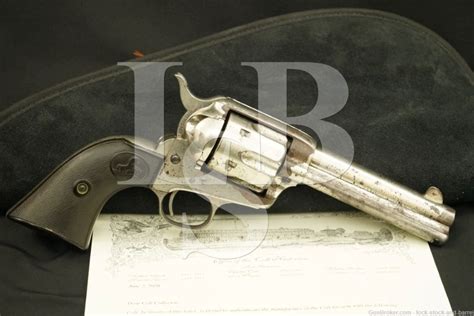Colt 1st Gen Single Action Army Saa Nickel 32 20 Wcf Revolver 1897