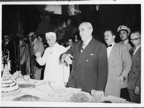 Jawaharlal Nehru At The Gardens Of The Syrian Presidential Palace