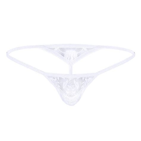 Buy Acsuss Mens Lingerie See Through G String Thong Bikini Underwear