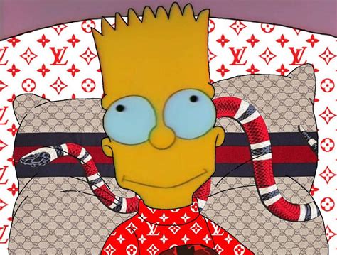 Bart Simpson Lv X Supreme X Gucci X Bape By Theboynamedmuzaffer On