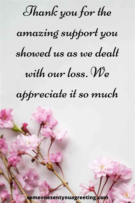 39 Thank You For Your Support During Our Time Of Loss Messages Artofit