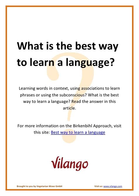 What Is The Best Way To Learn A Language