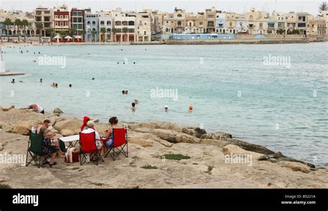 Pretty Bay Next To Birzebbuga Malta Stock Photo Alamy