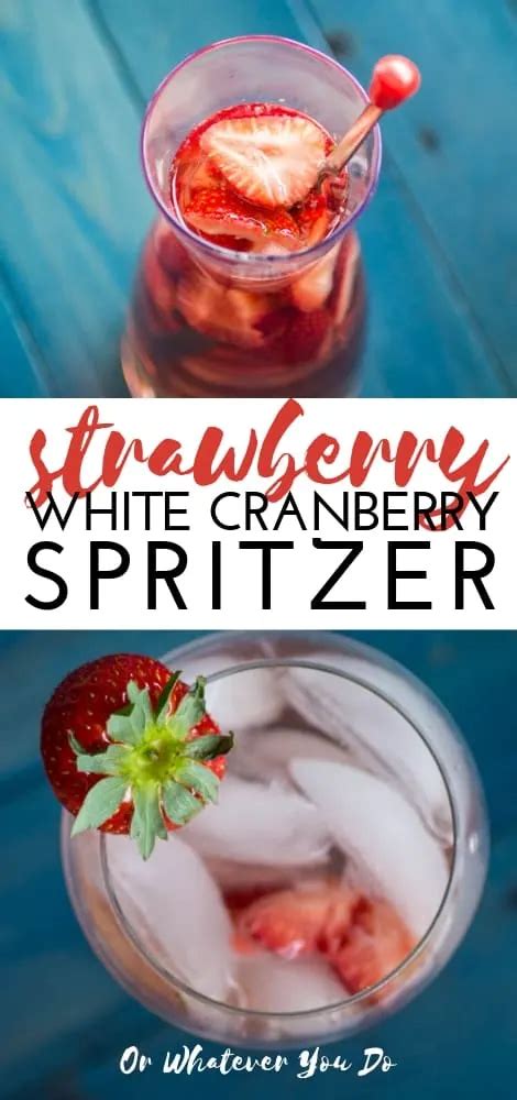 Strawberry White Wine Spritzer Easy Refreshing Cocktail Recipe