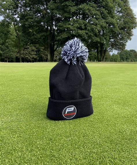 Beanie Hat Black And White Proper Golfer