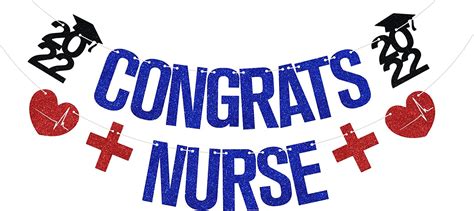 Congrats Nurse Banner Nurse Graduation Decorations 2022