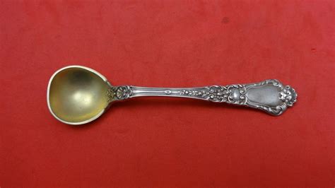 Baronial Old By Gorham Sterling Silver Salt Spoon Master Goldwashed 4 1