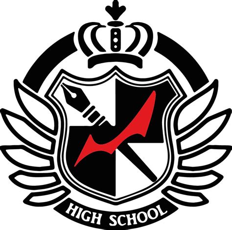 Danganronpa High School Logo Stickers By Dungtees Redbubble