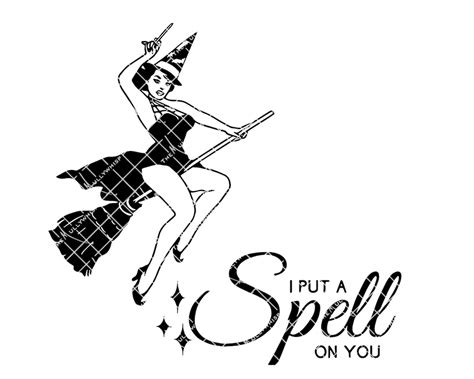 Vintage Pin Up Witch Svg I Put A Spell On You Svg Etsy