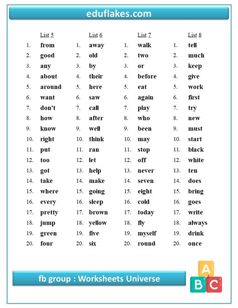 Dolch Sight Words Pdf Teach To Read Eduflakes