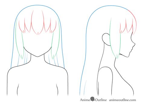 How To Draw Anime Hair Blowing In The Wind Animeoutline