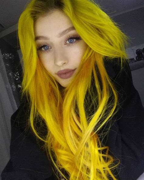 32 Amazing Crazy Hair Color Ideas Yellow Hair Color Long Hair Styles