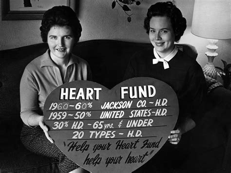 Women Females Heart Fund Sign 19591960 Black Photograph By Mark Goebel